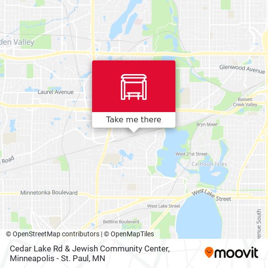 Cedar Lake Rd & Jewish Community Center map