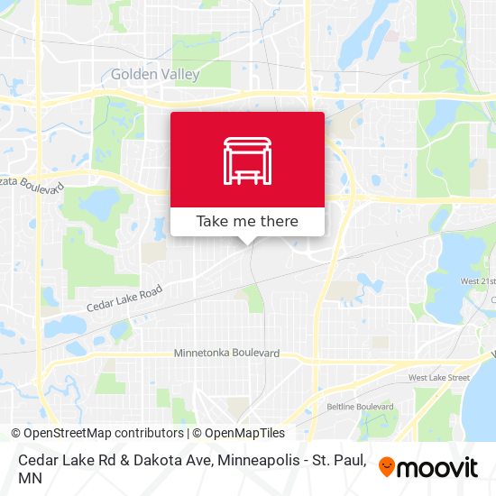 Mapa de Cedar Lake Rd & Dakota Ave