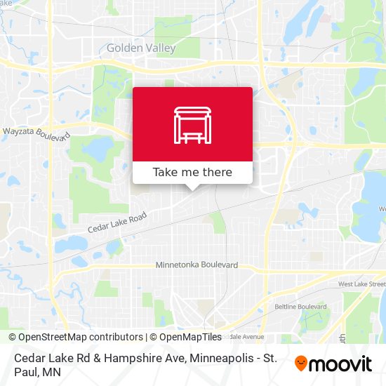Mapa de Cedar Lake Rd & Hampshire Ave