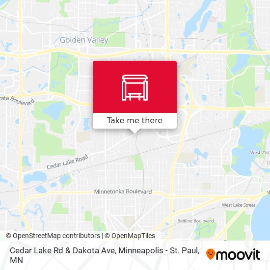 Mapa de Cedar Lake Rd & Dakota Ave