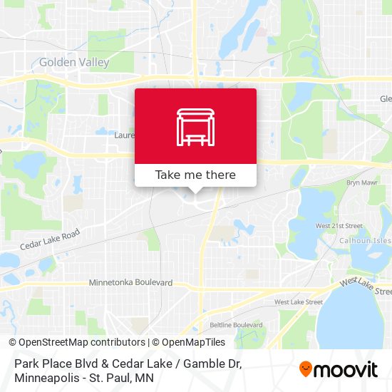 Park Place Blvd & Cedar Lake / Gamble Dr map