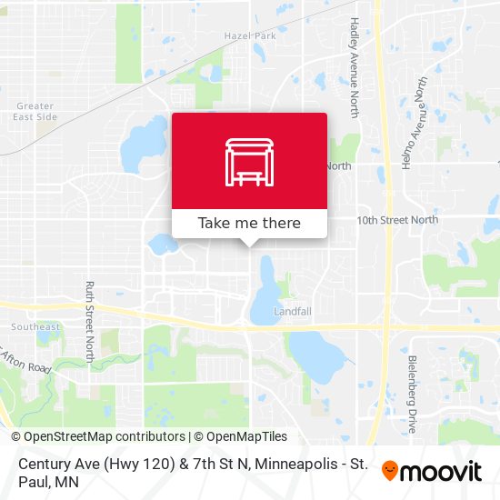 Century Ave (Hwy 120) & 7th St N map