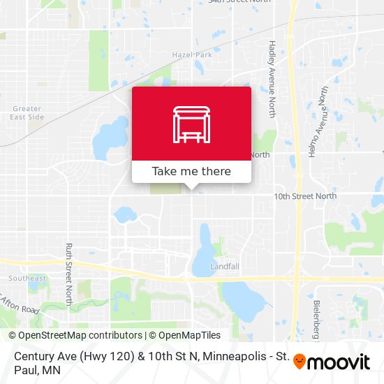 Century Ave (Hwy 120) & 10th St N map
