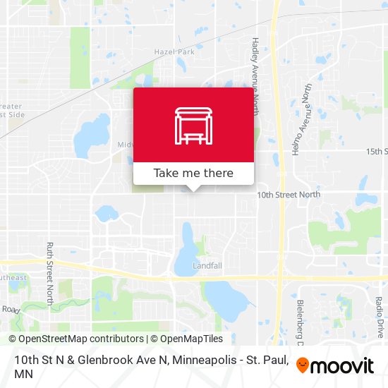 10th St N & Glenbrook Ave N map