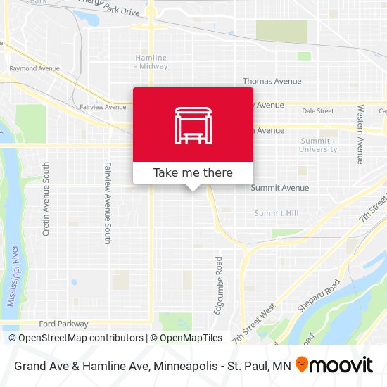 Grand Ave & Hamline Ave map