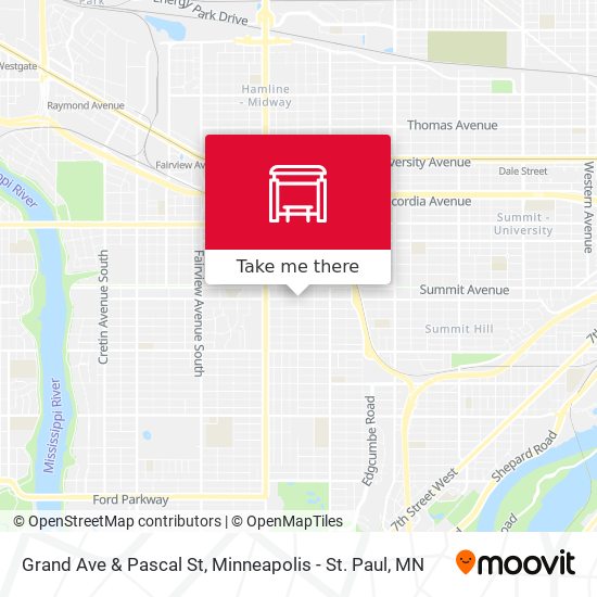 Grand Ave & Pascal St map