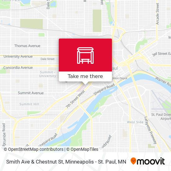 Smith Ave & Chestnut St map