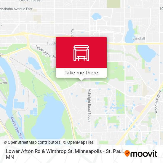 Lower Afton Rd & Winthrop St map