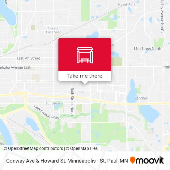 Conway Ave & Howard St map