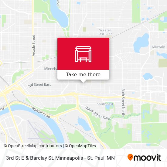 3rd St E & Barclay St map