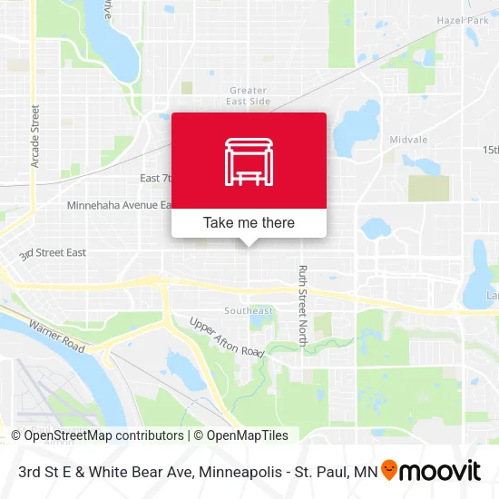Mapa de 3rd St E & White Bear Ave