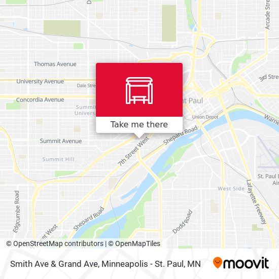 Smith Ave & Grand Ave map