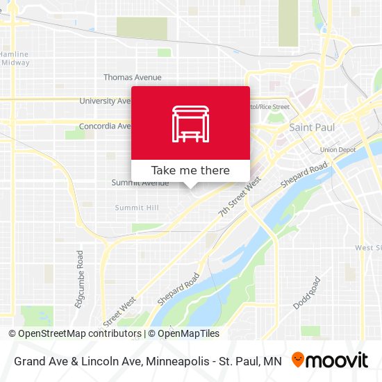Grand Ave & Lincoln Ave map