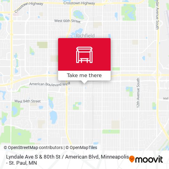 Lyndale Ave S & 80th St / American Blvd map