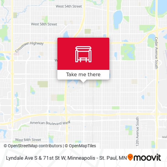 Lyndale Ave S & 71st St W map