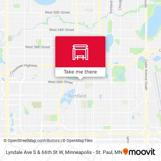 Lyndale Ave S & 66th St W map