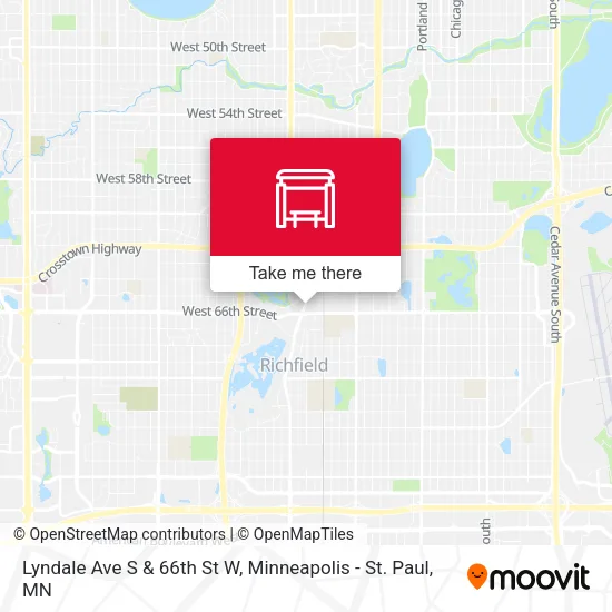 Lyndale Ave S & 66th St W map