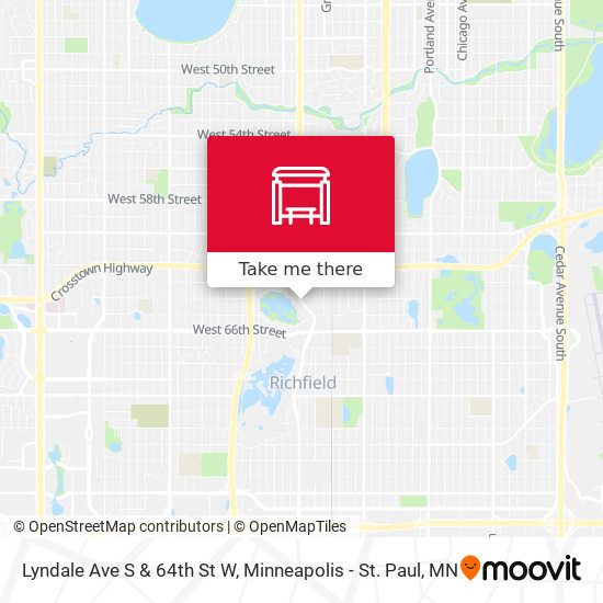 Lyndale Ave S & 64th St W map