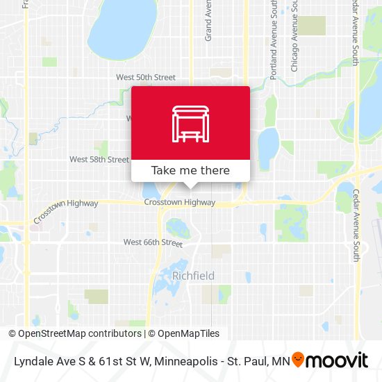 Lyndale Ave S & 61st St W map