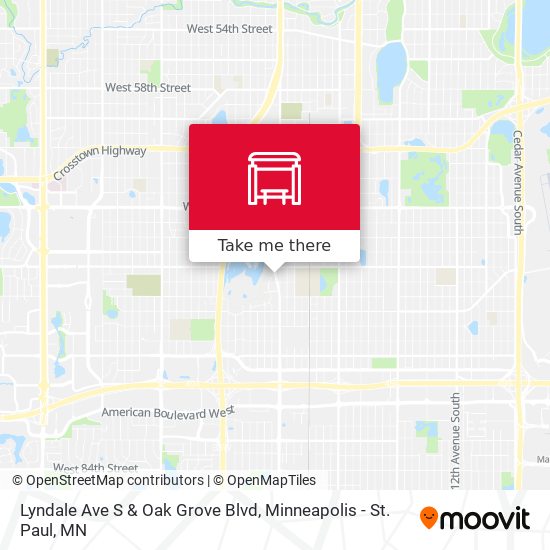 Mapa de Lyndale Ave S & Oak Grove Blvd