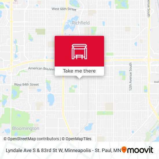 Lyndale Ave S & 83rd St W map