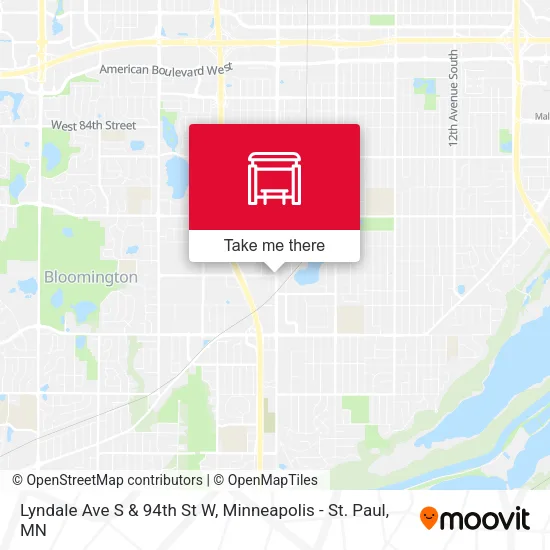 Lyndale Ave S & 94th St W map