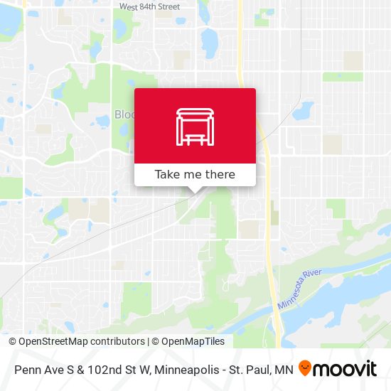 Penn Ave S & 102nd St W map