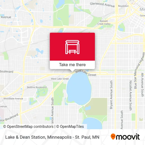 Lake & Dean Station map