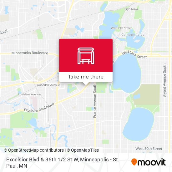 Excelsior Blvd & 36th 1/2 St W map