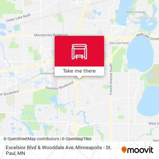 Excelsior Blvd & Wooddale Ave map