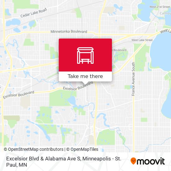 Excelsior Blvd & Alabama Ave S map