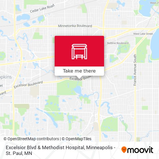 Excelsior Blvd & Methodist Hospital map