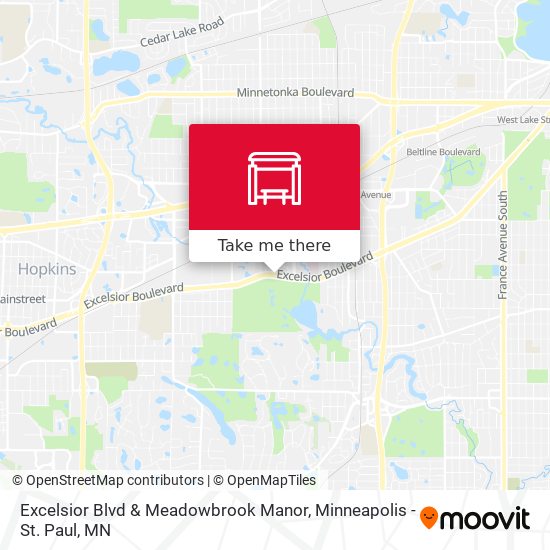 Excelsior Blvd & Meadowbrook Manor map