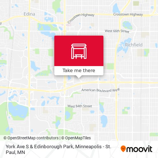 Mapa de York Ave S & Edinborough Park