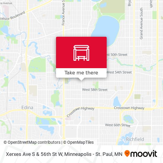 Mapa de Xerxes Ave S & 56th St W
