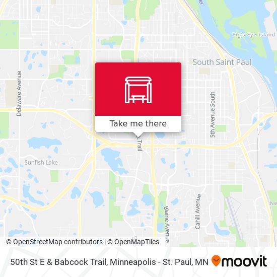 50th St E & Babcock Trail map