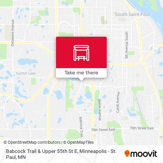Babcock Trail & Upper 55th St E map