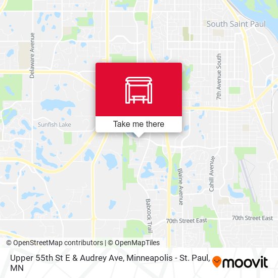 Upper 55th St E & Audrey Ave map