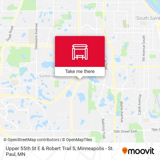 Mapa de Upper 55th St E & Robert Trail S