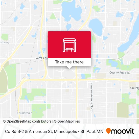 Mapa de Co Rd B-2 & American St