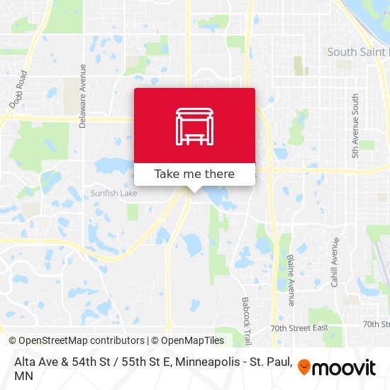 Alta Ave & 54th St / 55th St E map