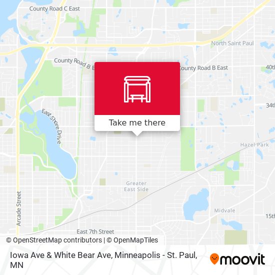 Iowa Ave & White Bear Ave map