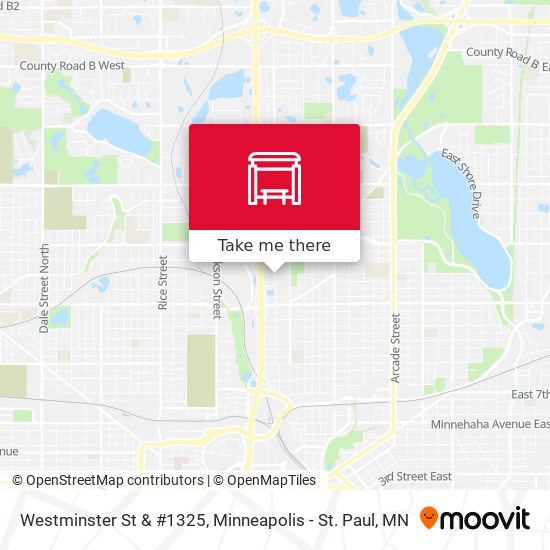 Westminster St & #1325 map