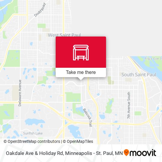 Oakdale Ave & Holiday Rd map