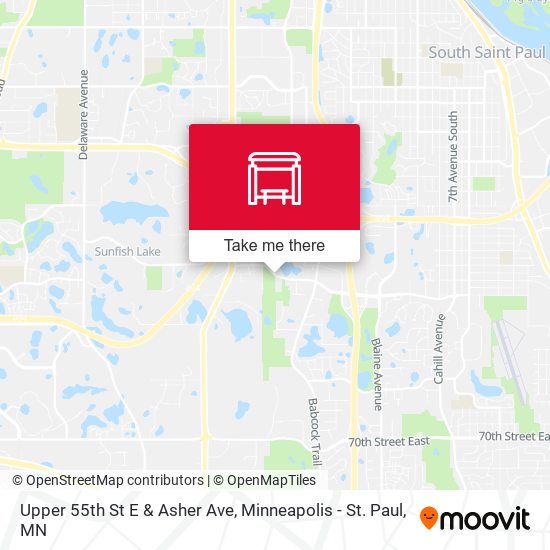 Upper 55th St E & Asher Ave map