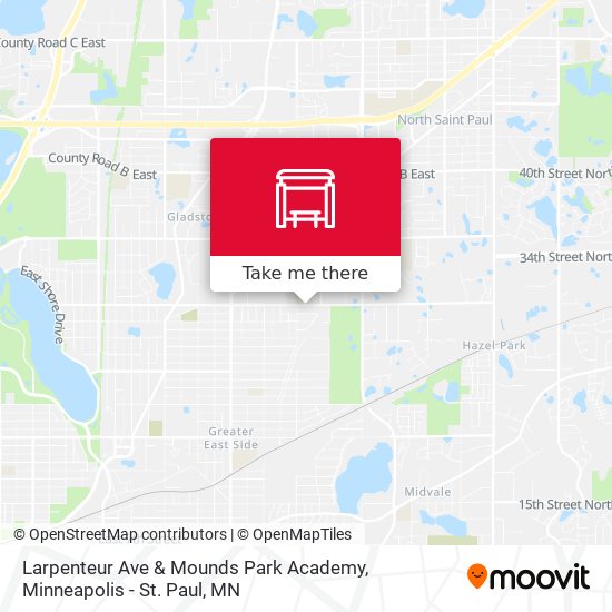 Larpenteur Ave & Mounds Park Academy map