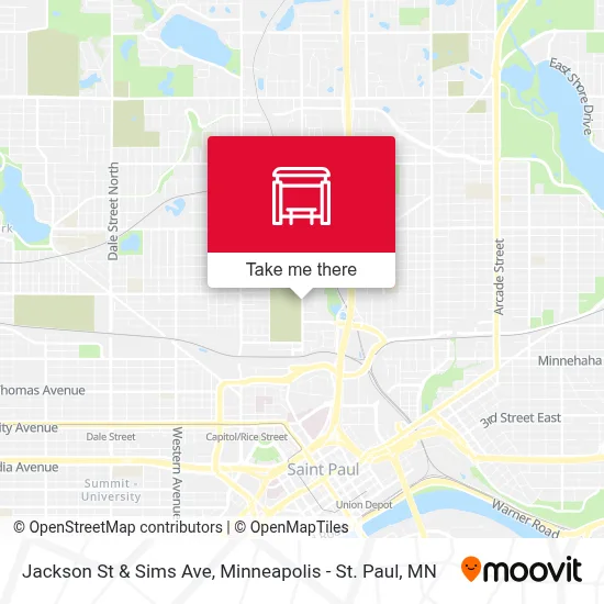 Jackson St & Sims Ave map