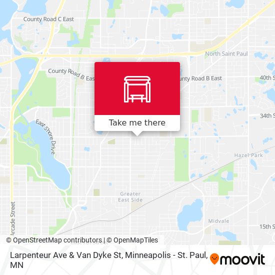 Larpenteur Ave & Van Dyke St map