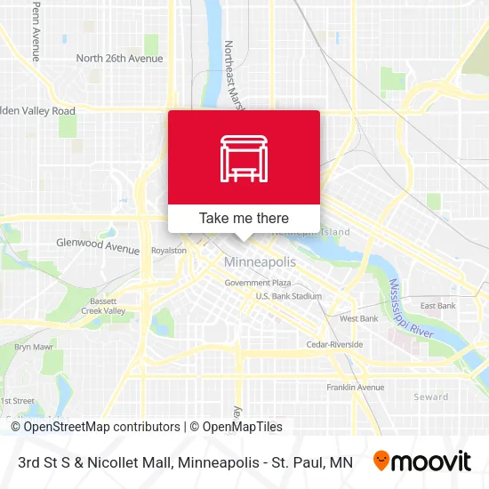 Mapa de 3rd St S & Nicollet Mall