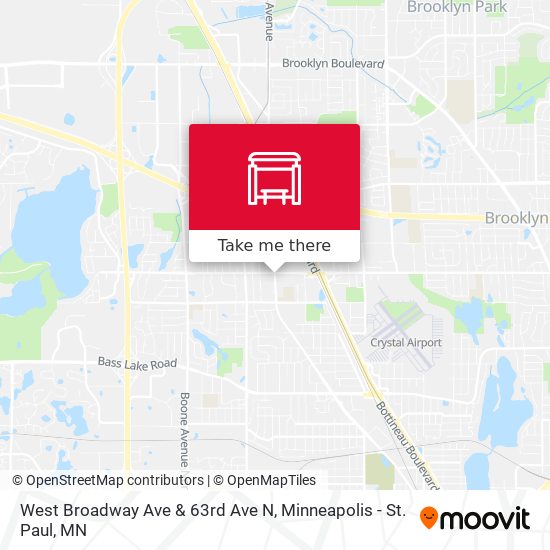Mapa de West Broadway Ave & 63rd Ave N
